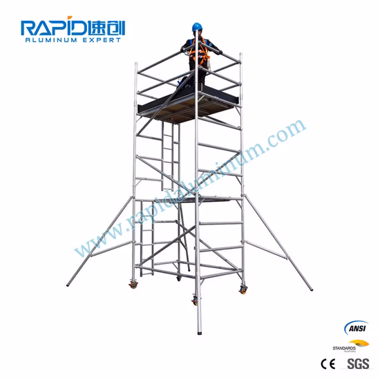 En1004 Aluminium Ringlock ein Frame Mobile Tower Aluminiumgerüst zum Verkauf